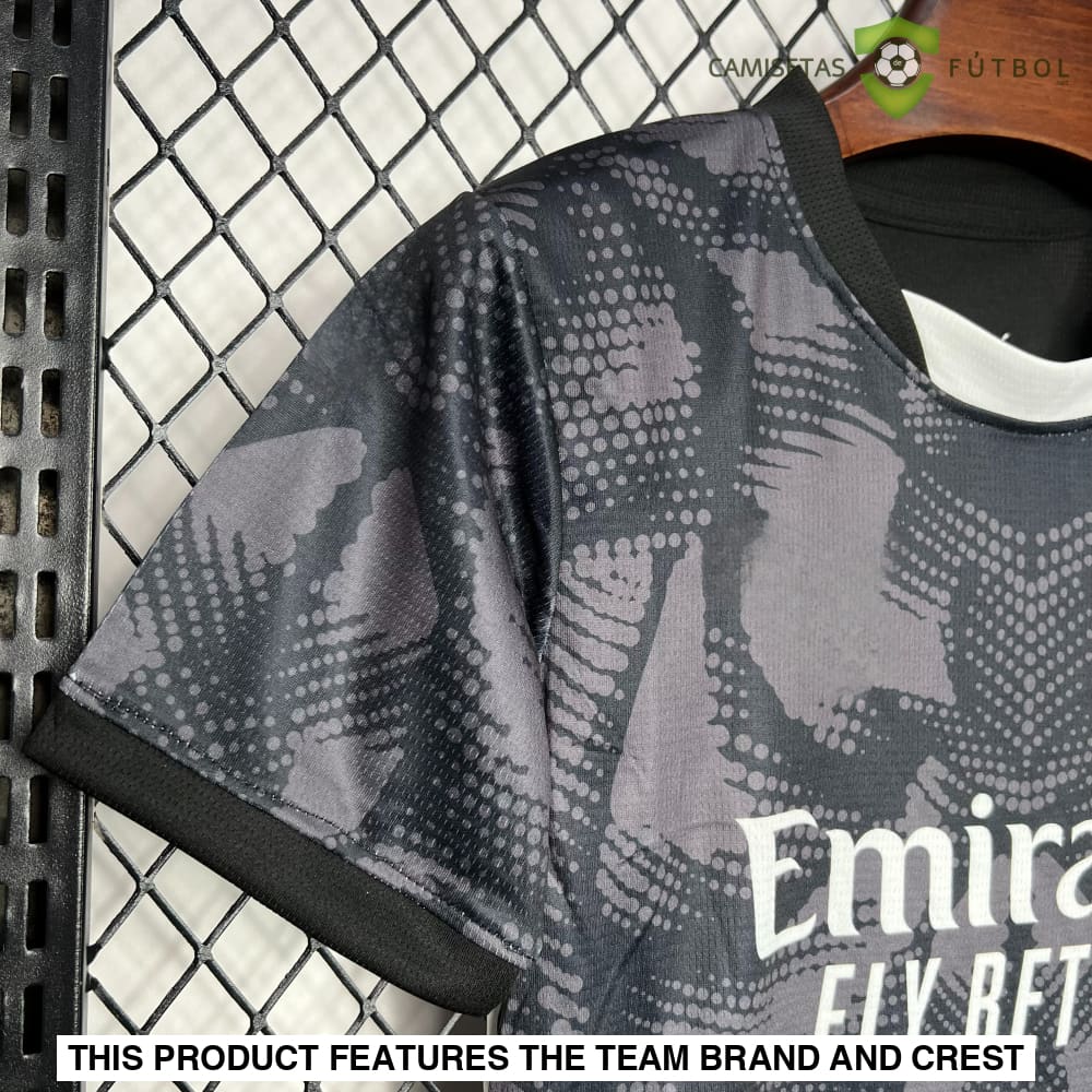 Ac Milan 24-25 Goalkeeper Black Children’s Kit Parche Especial