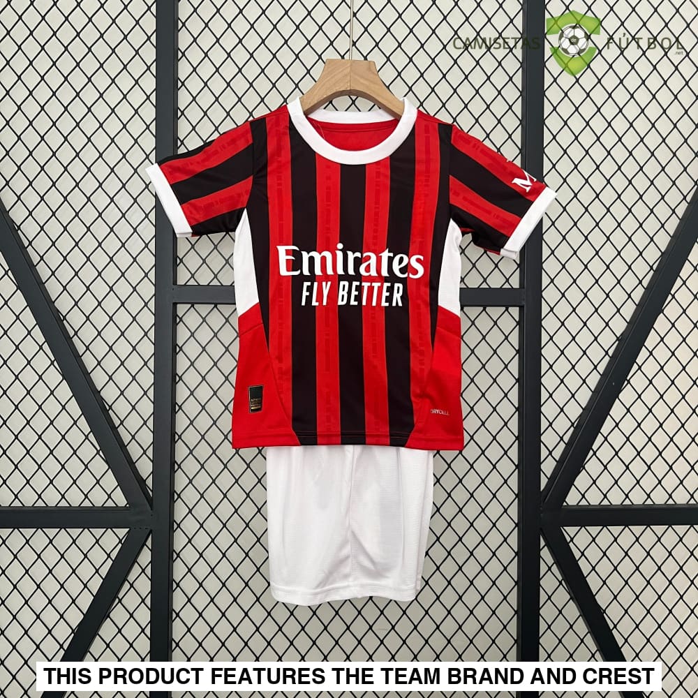 Ac Milan 24-25 Home Children’s Kit Parche Especial