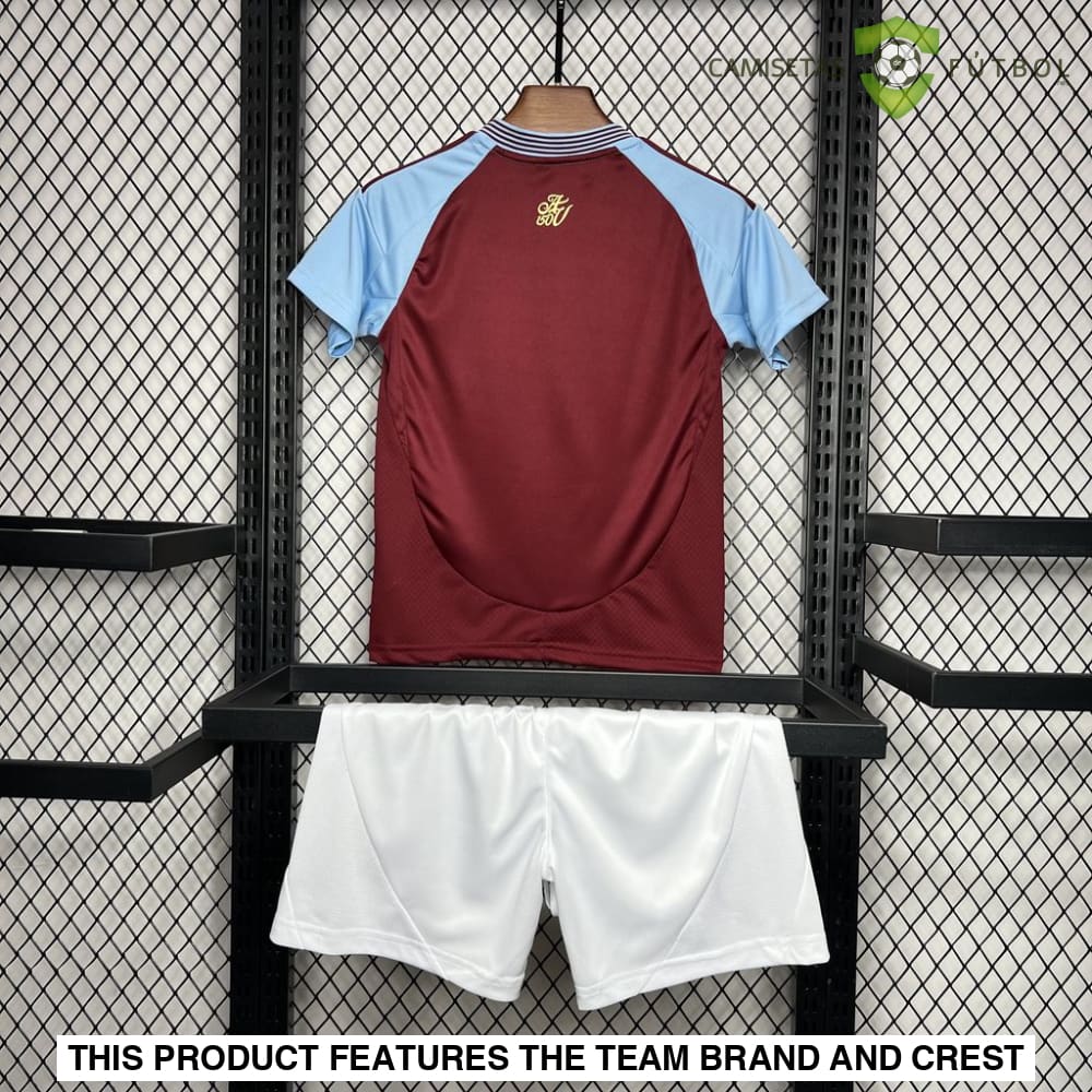 Aston Villa 24-25 Home Children’s Kit Personalizado