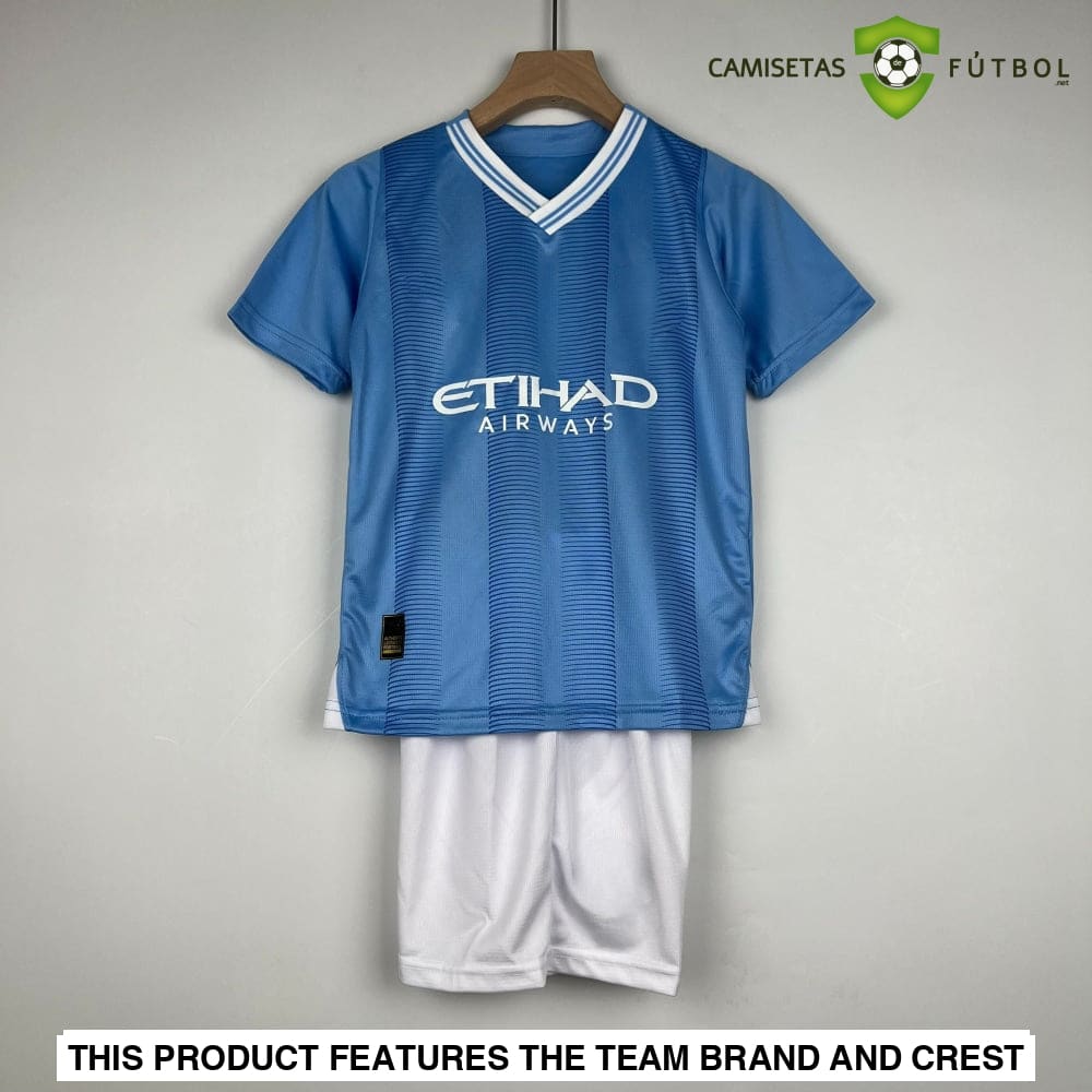 Kit Infantil Manchester City 23-24 Local Personalizado