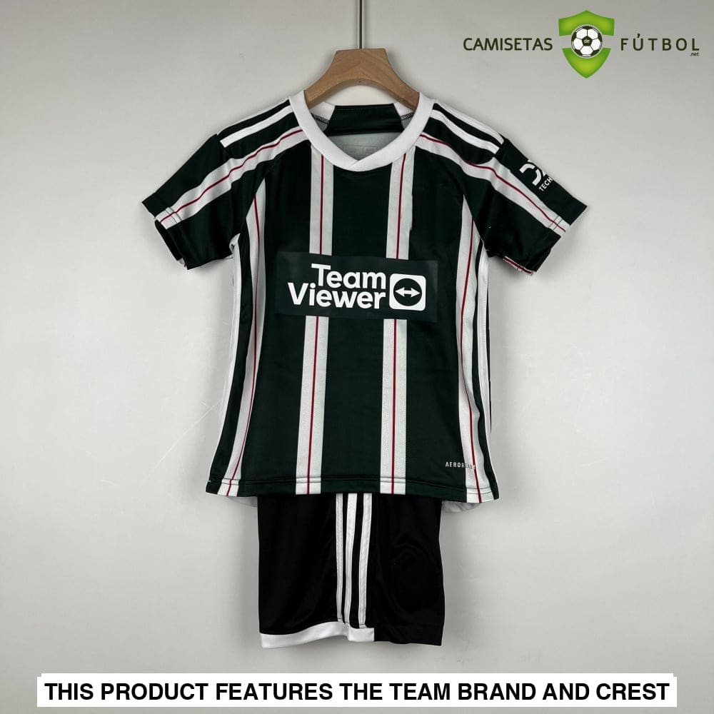 Kit Infantil Manchester United 23-24 Visitante Personalizado