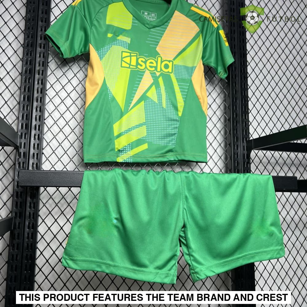 Newcastle 24-25 Goalkeeper Green Children’s Kit Personalizado