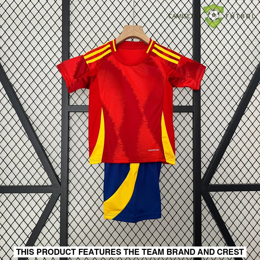 Spain 24-25 Home Eurocup 2024 Children’s Kit Personalizado